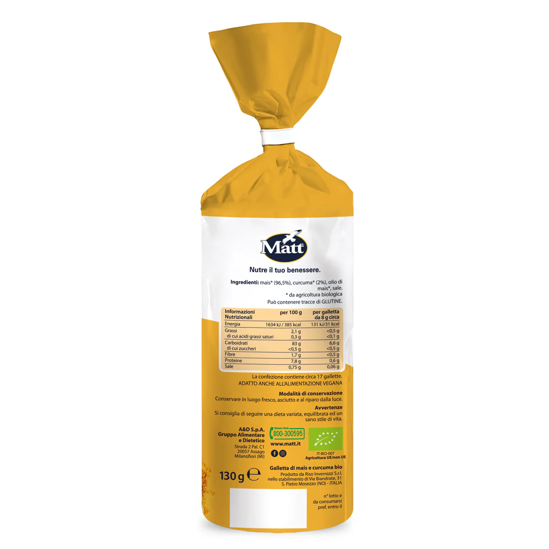 Le Sottili Mais Curcuma Bio - Image 3